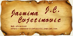 Jasmina Cvjetinović vizit kartica